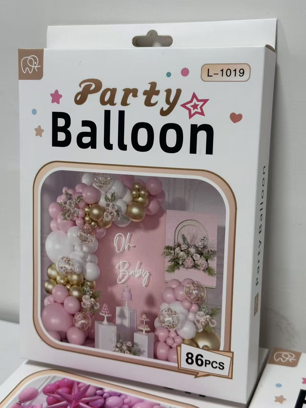 86pcs Party Balloon Arch Kit Oh Baby Shower Decorations Pink Gold White