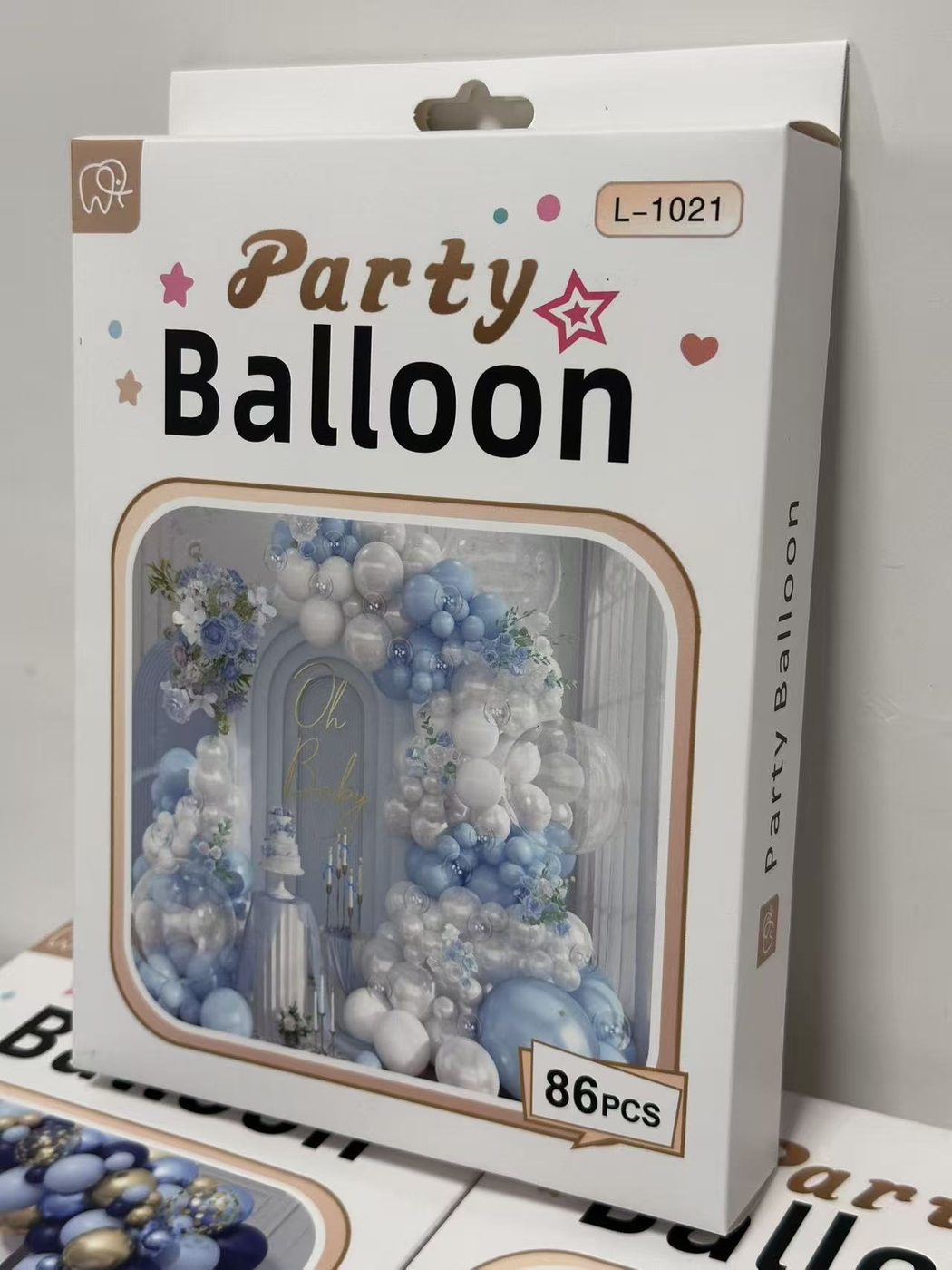 86PCS Blue White Baby Shower Balloon Arch Garland Kit