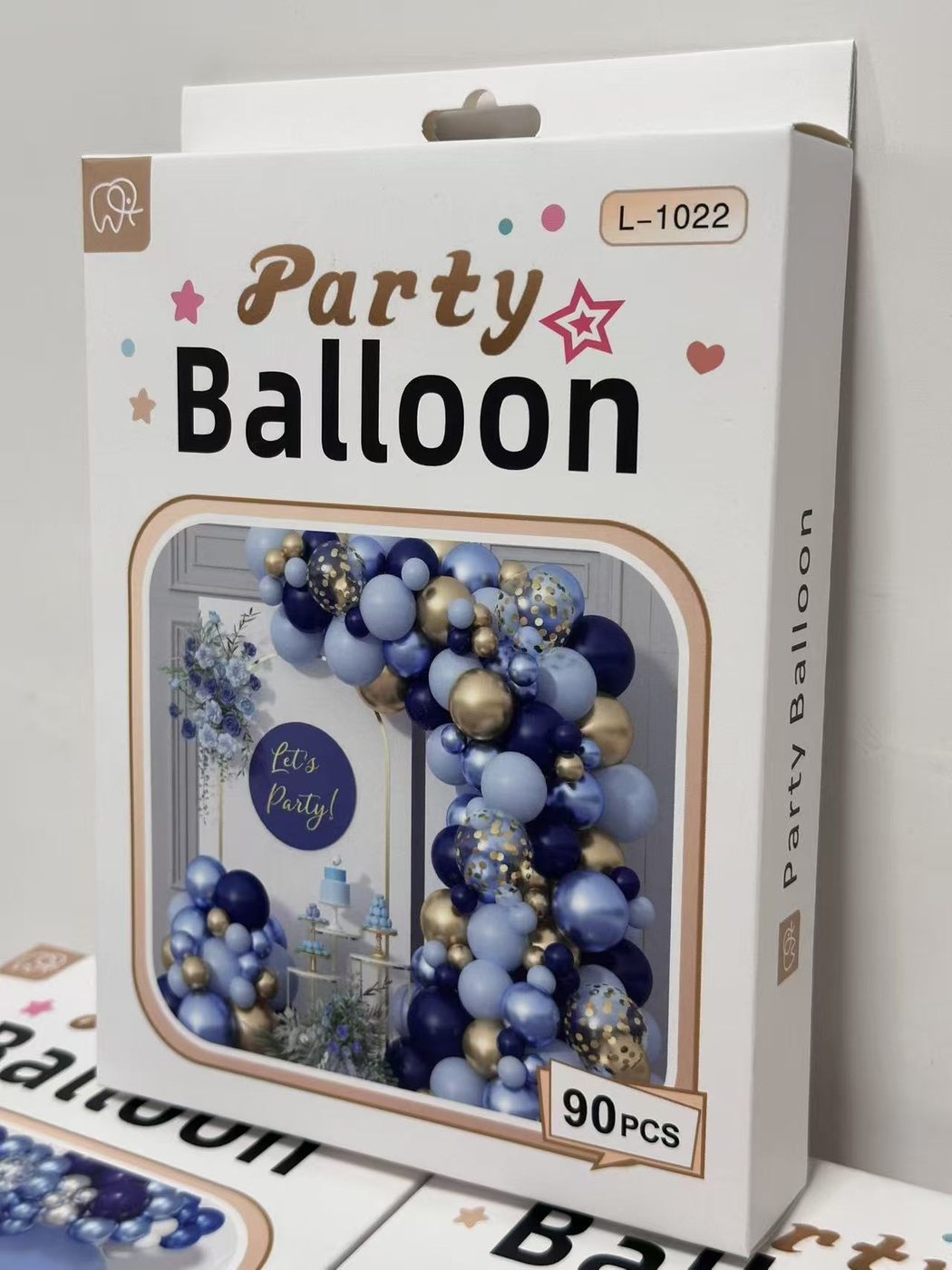 90PCS Party Balloon Arch Kit Navy Blue Gold Confetti Garland