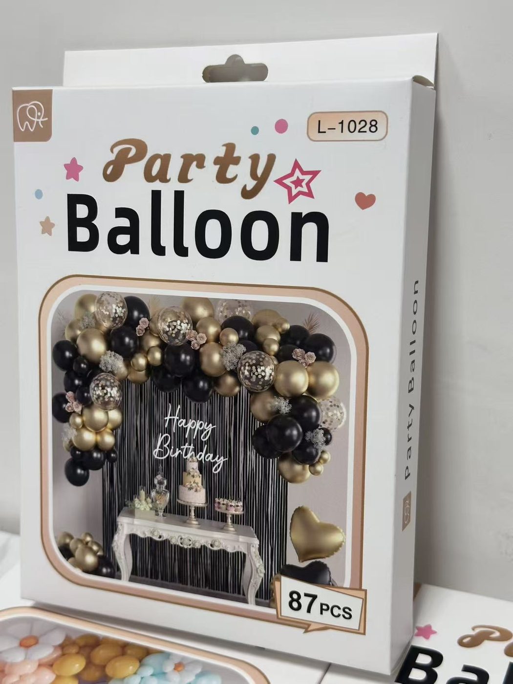 87pcs Black Gold Balloon Garland Arch Kit Party Decoration
