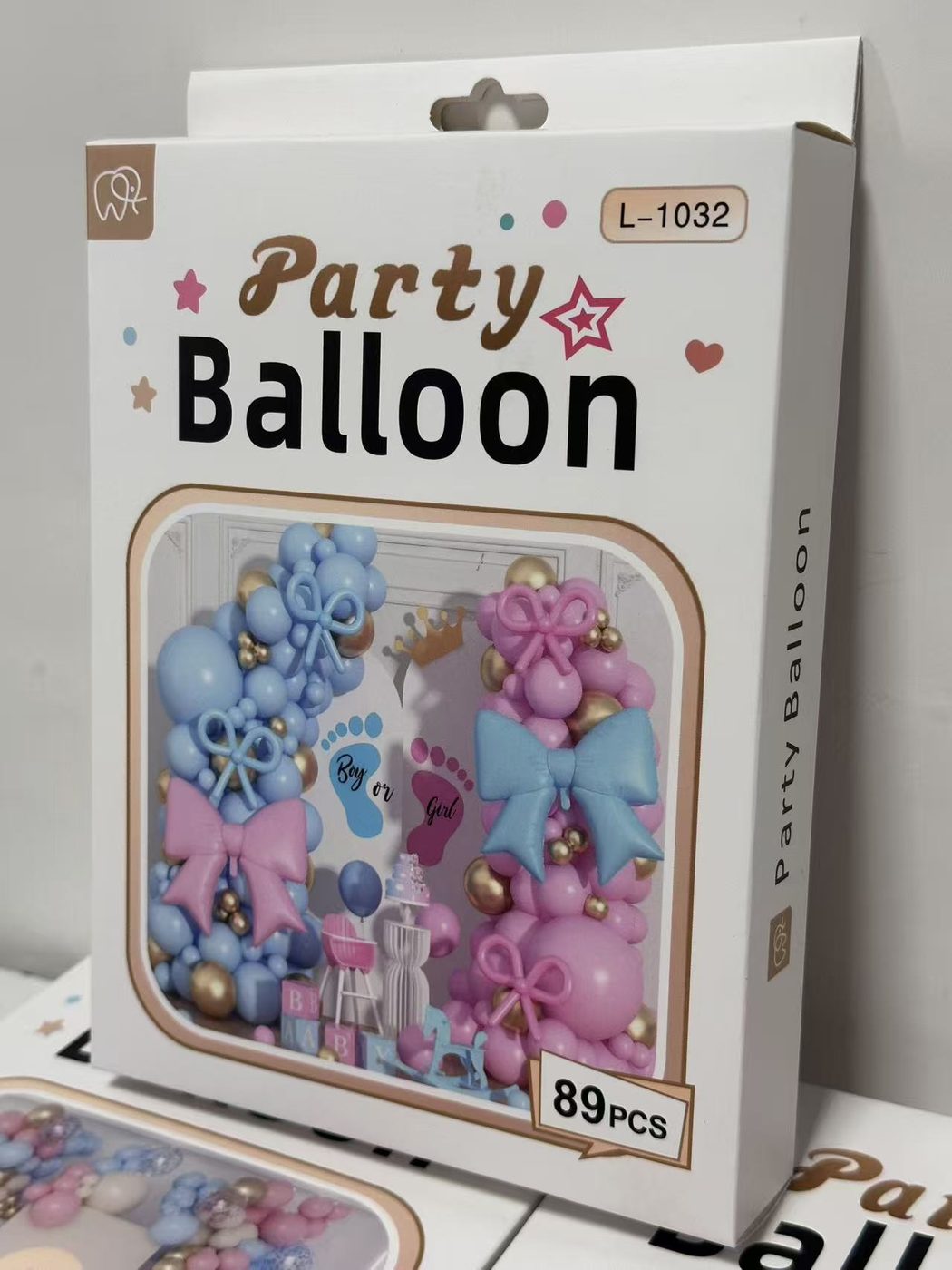 89pcs Gender Reveal Balloon Garland Kit Boy or Girl Baby Shower Party Decorations