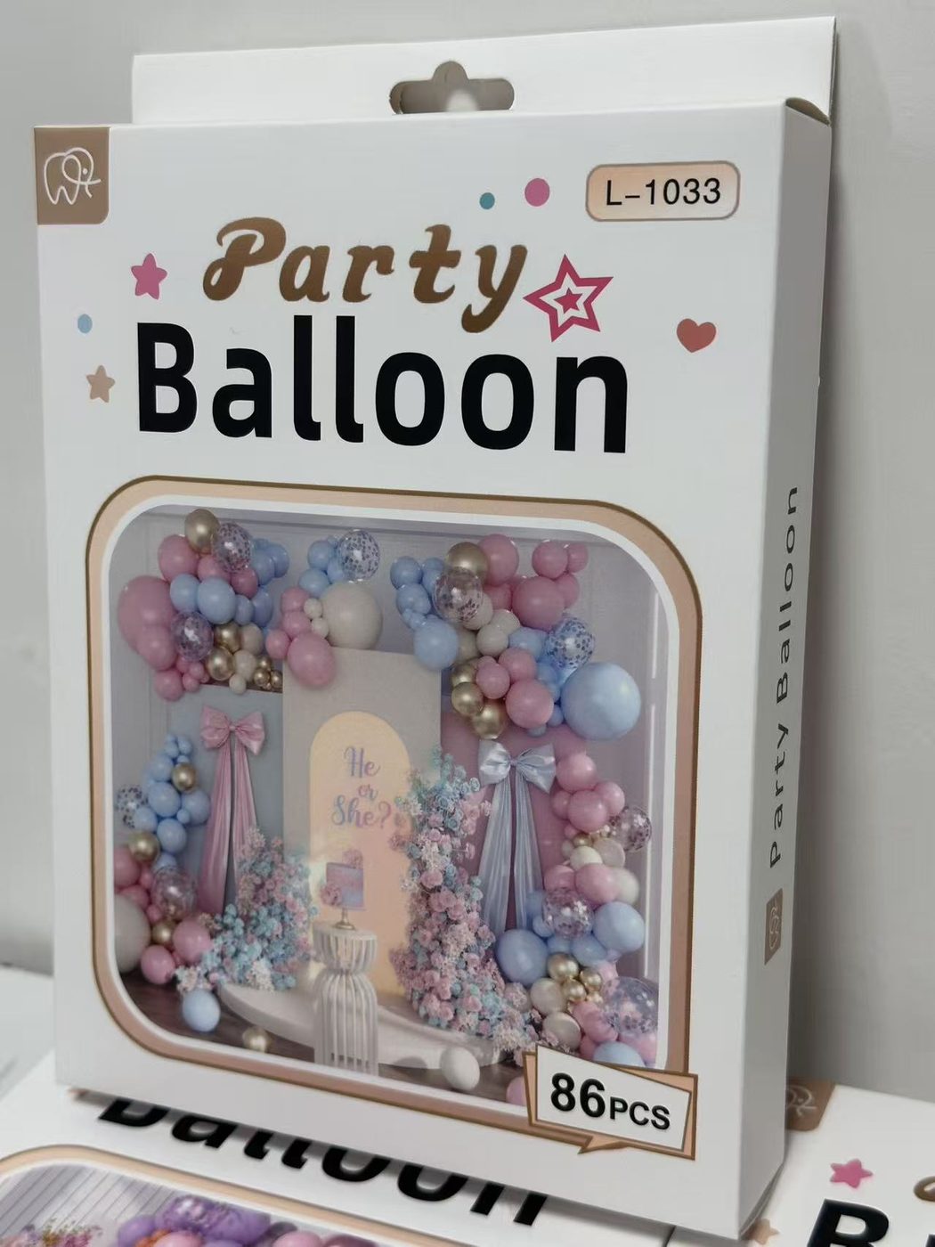 86pcs Gender Reveal Balloon Arch Kit Pink Blue Gold Party Decoration