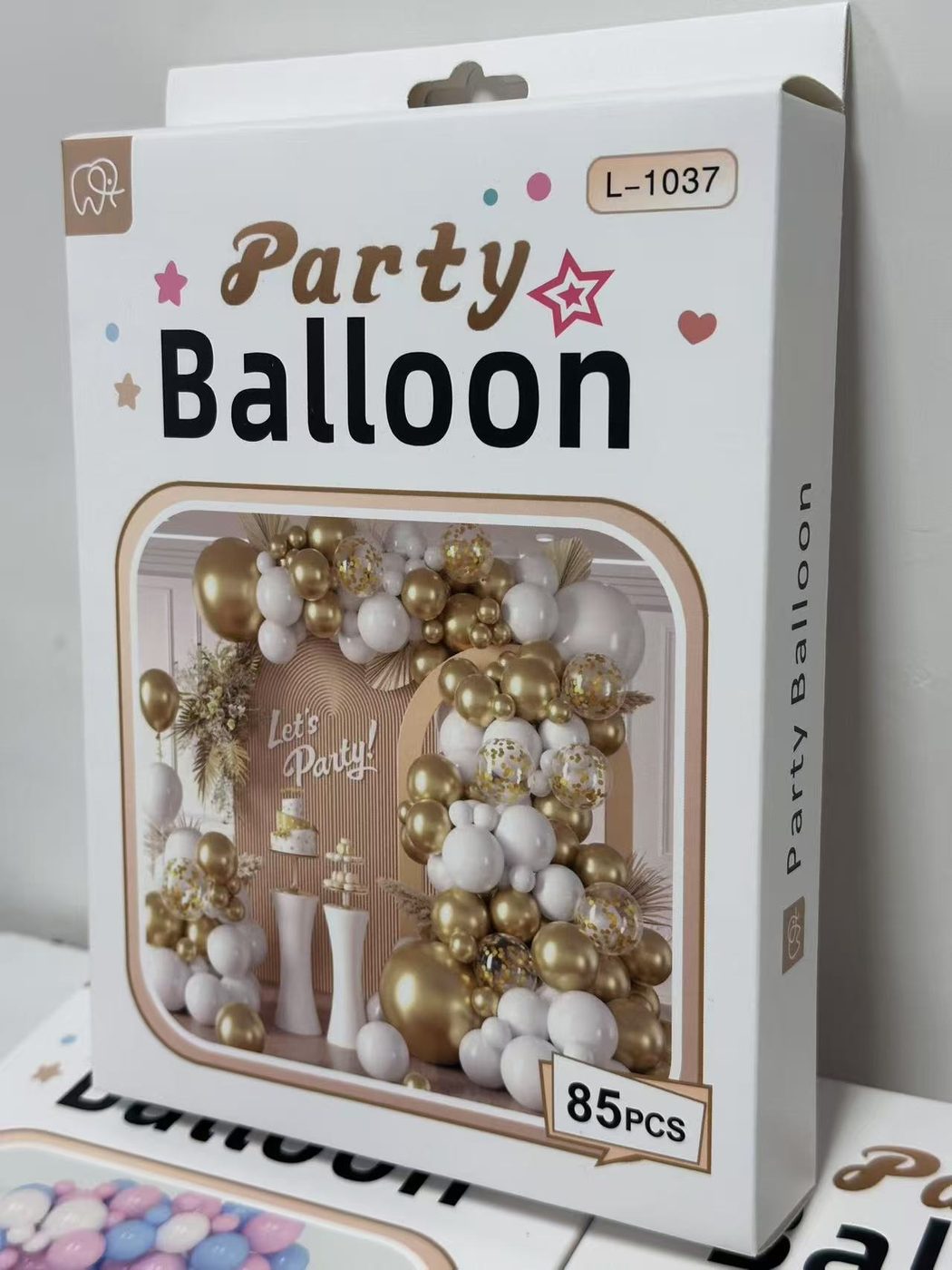 85PCS Gold and White Party Balloon Garland Kit